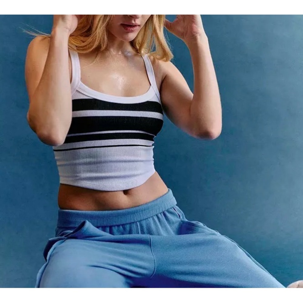 FP Movement by Free People All Clear Cami Retro Stripe Tank Women Size M/L